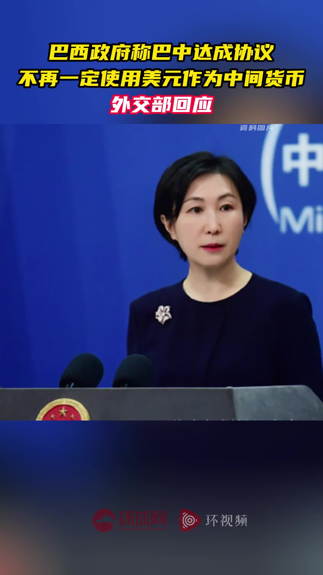 巴西政府称巴中达成协议不再一定使用美元作为中间货币，外交部回应